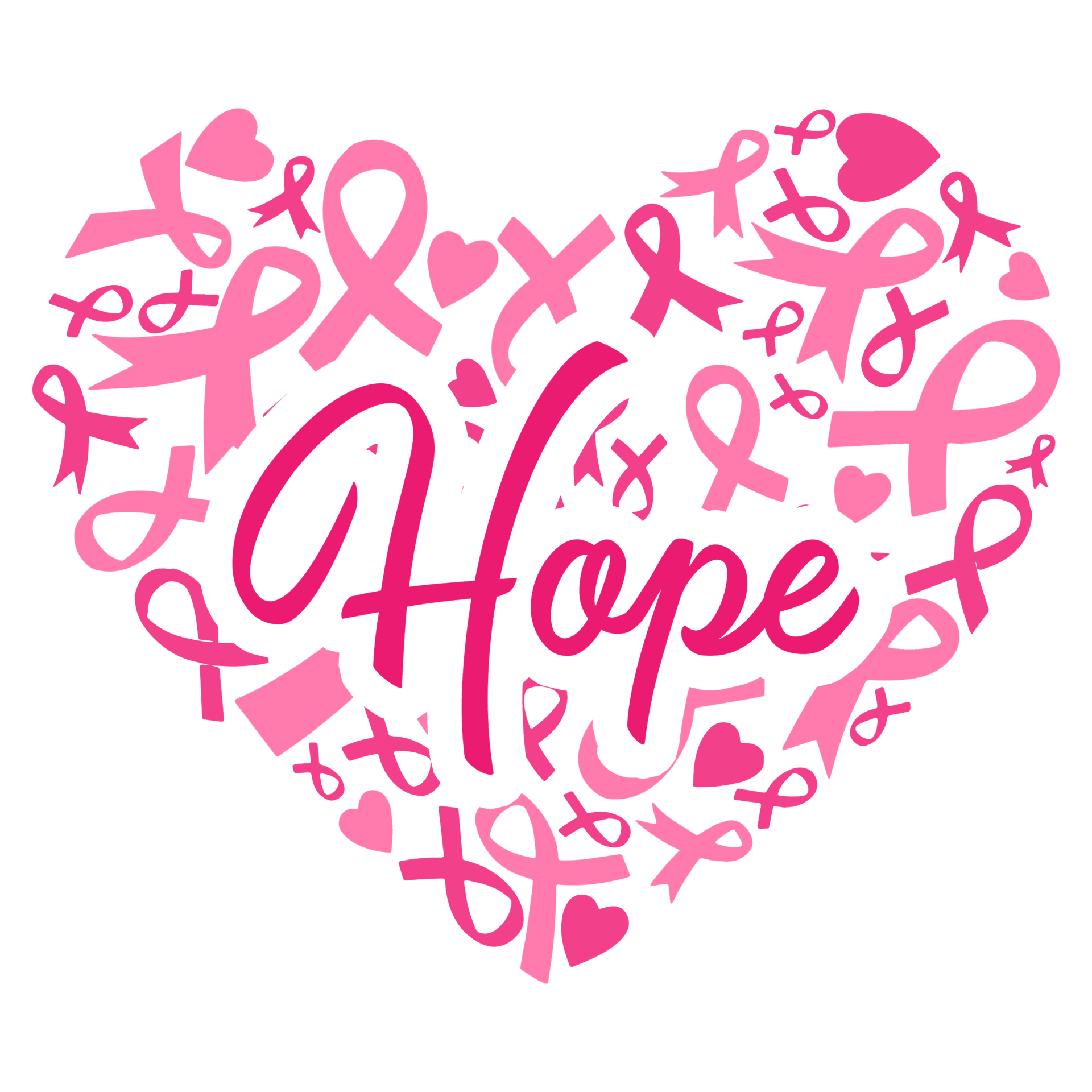 DTF Design kant en klaar –Hope Breast Cancer A0006