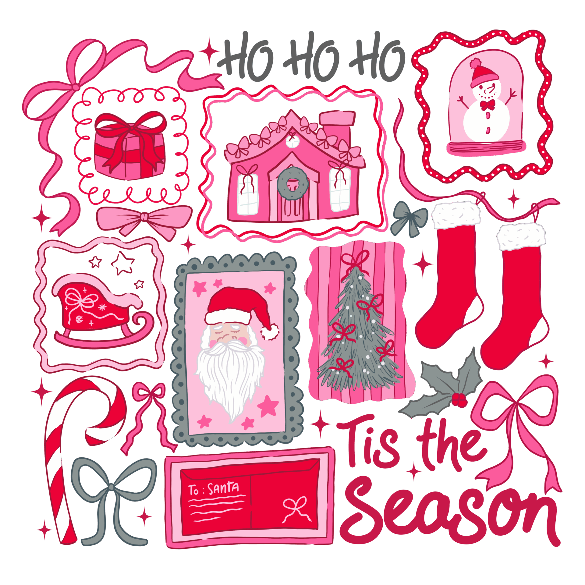 DTF Design kant en klaar – Christmas Tis the Season CH0003