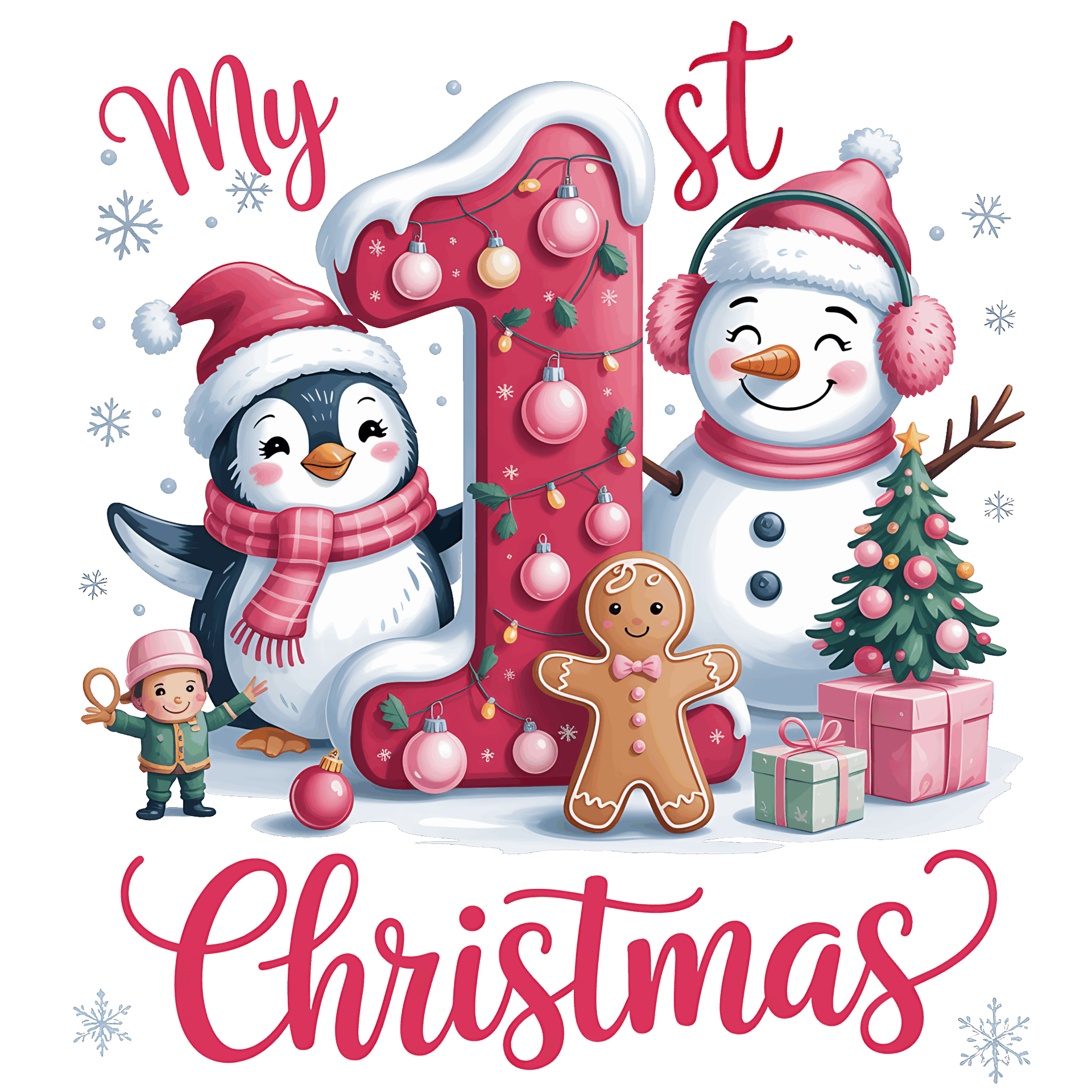 DTF Design kant en klaar – My 1st Christmas Girl CH0006