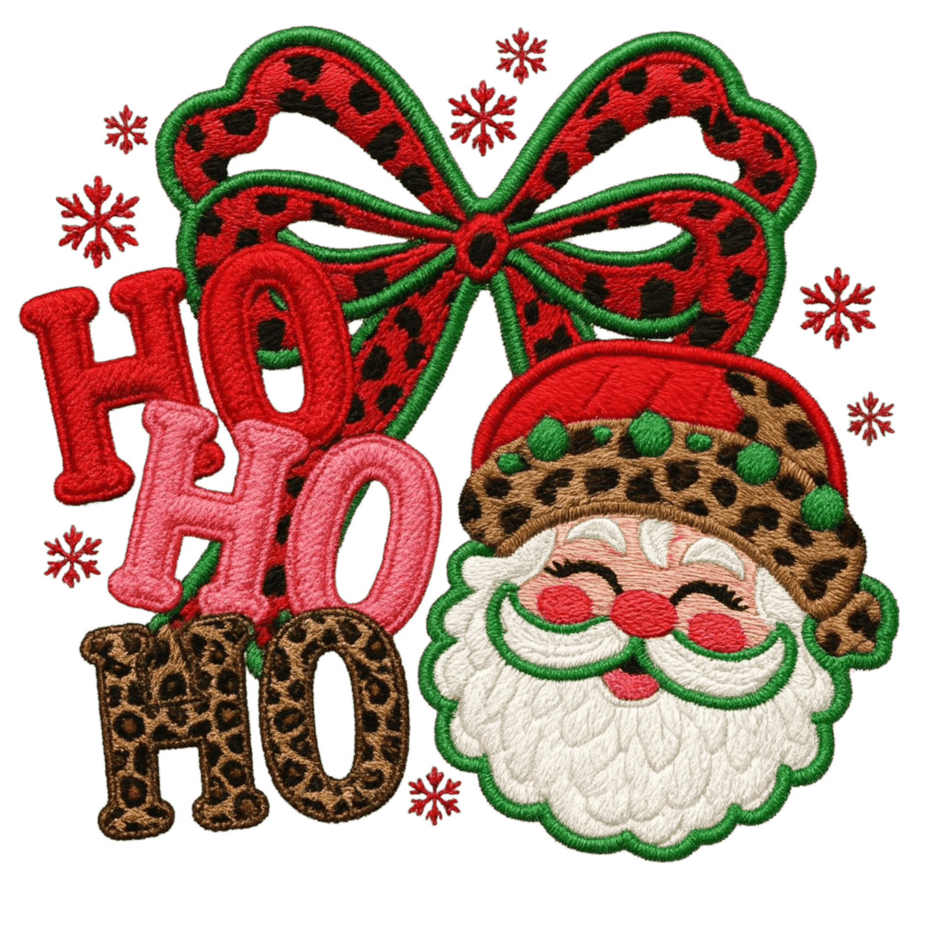 DTF Design kant en klaar –Crochet Santa Ho Ho Ho CH0015