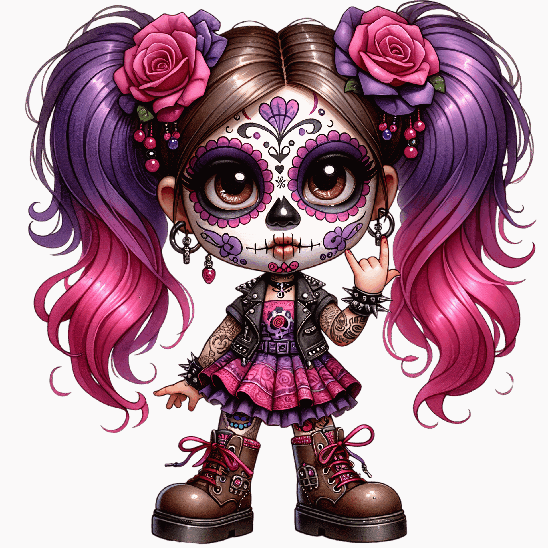 DTF Design kant en klaar – Punk Girl P0002