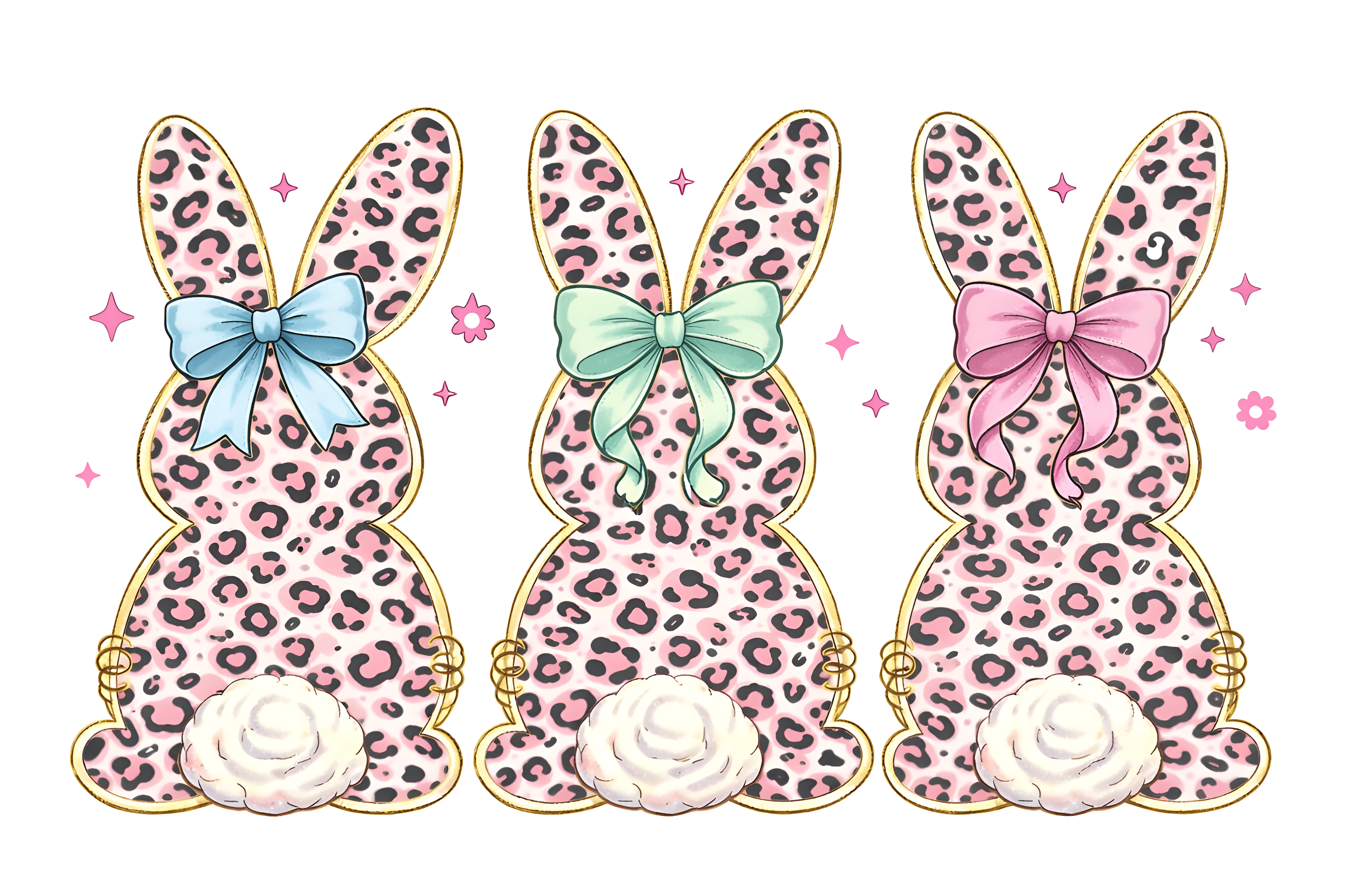 DTF Design kant en klaar –Happy Easter Leopard PS0007