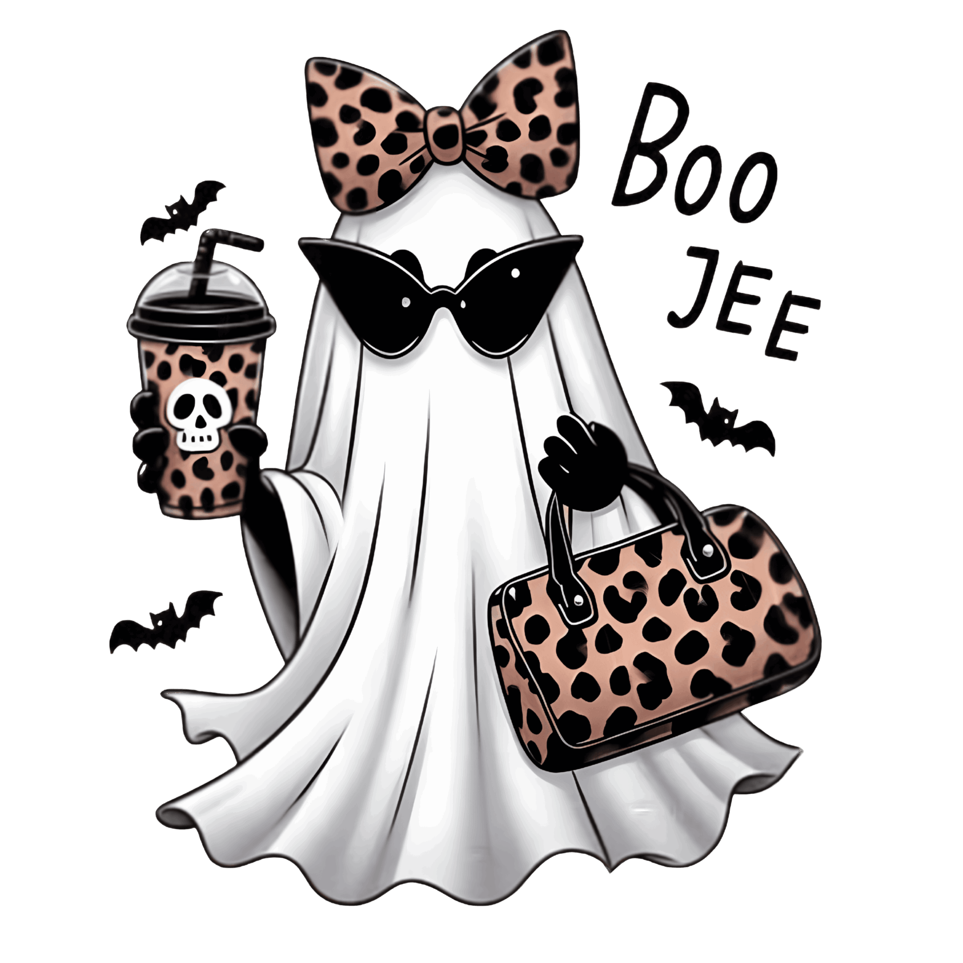 DTF Design kant en klaar – Halloween Boo-Jee Ghost S0008