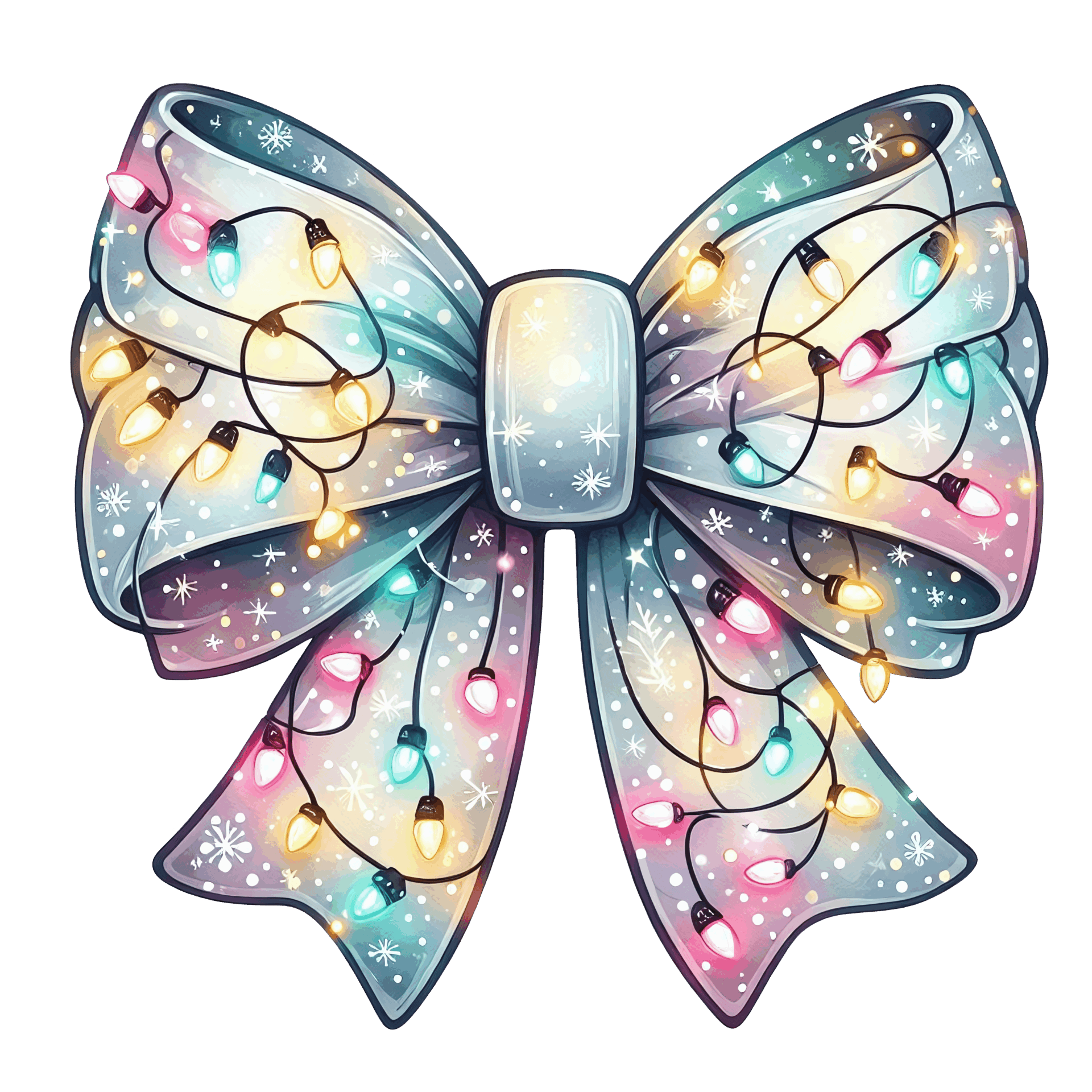 DTF Design kant en klaar –Coquette Christmas Lights ST0004