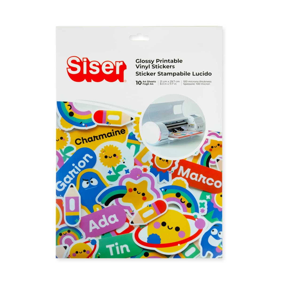 Siser craft pack sticker printable glossy – 10 sheets