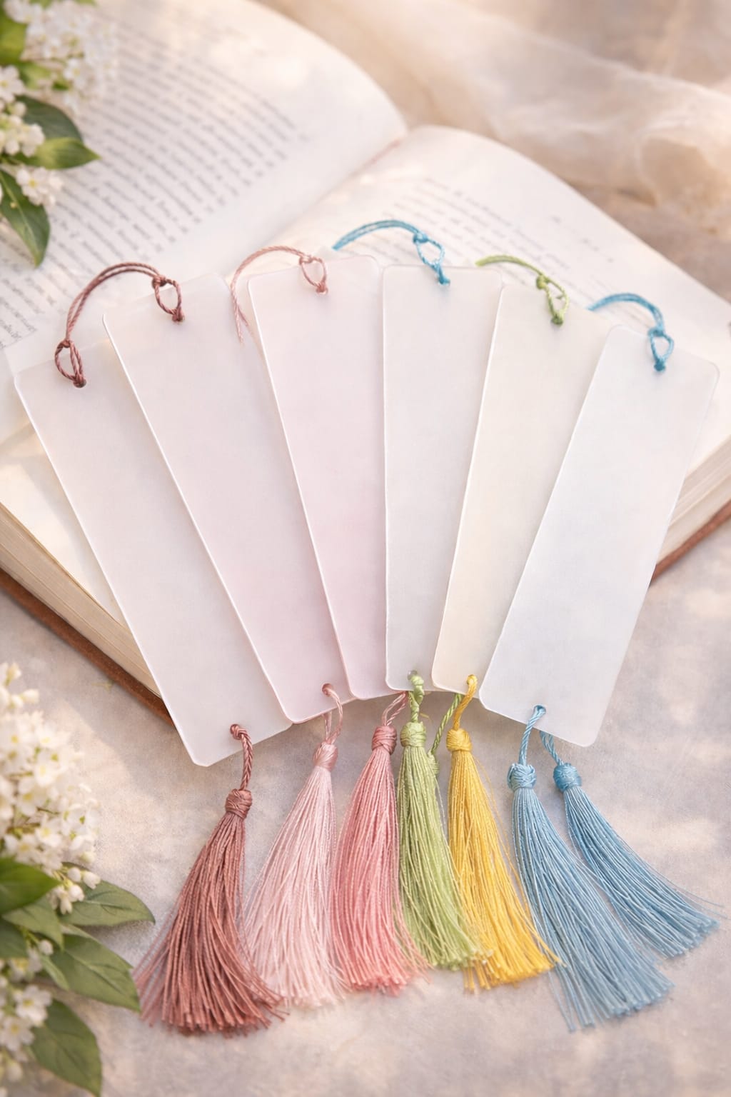 Acryl boekenlegger met kwastje