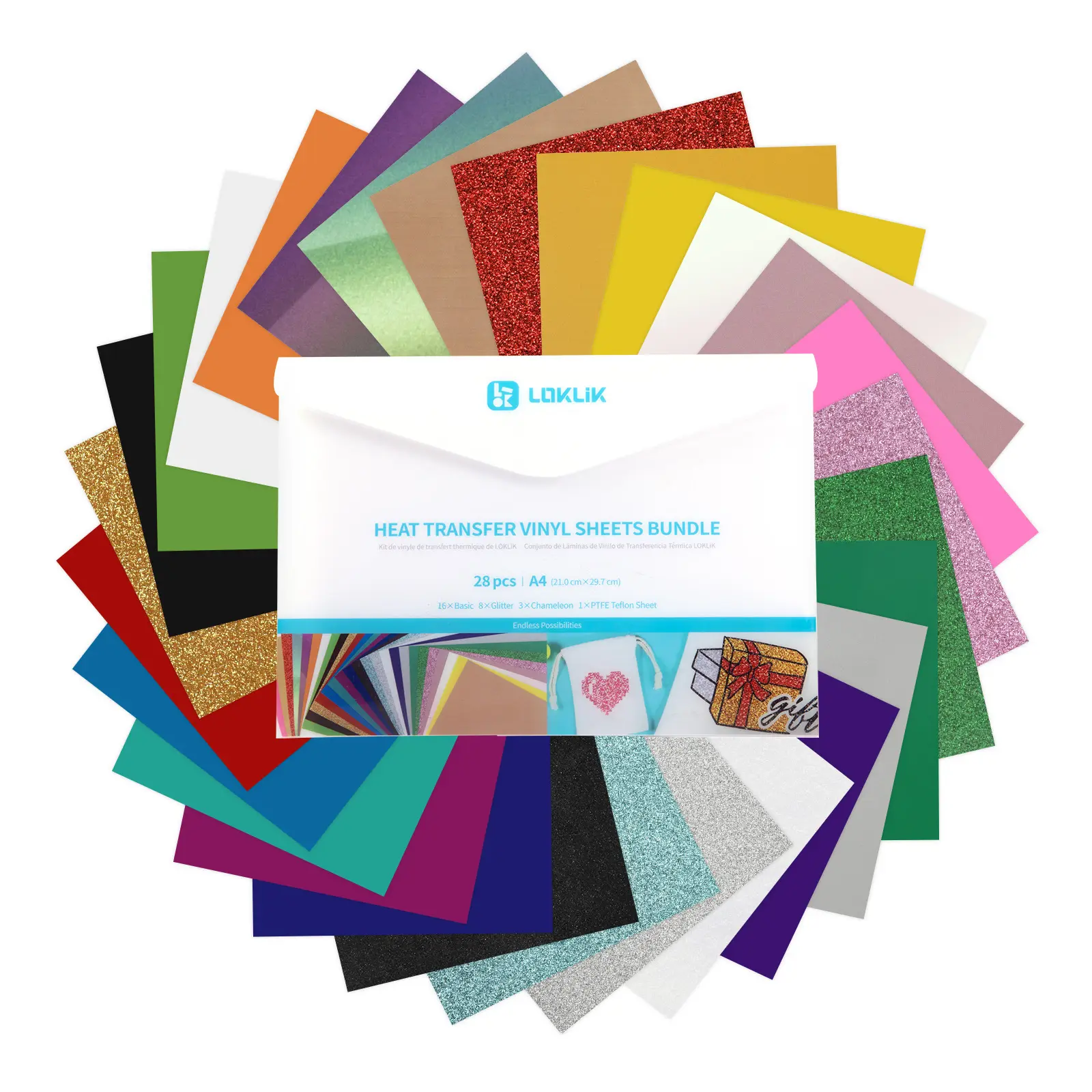 LOKLiK Heat Transfer Vinyl material bundle (A4)