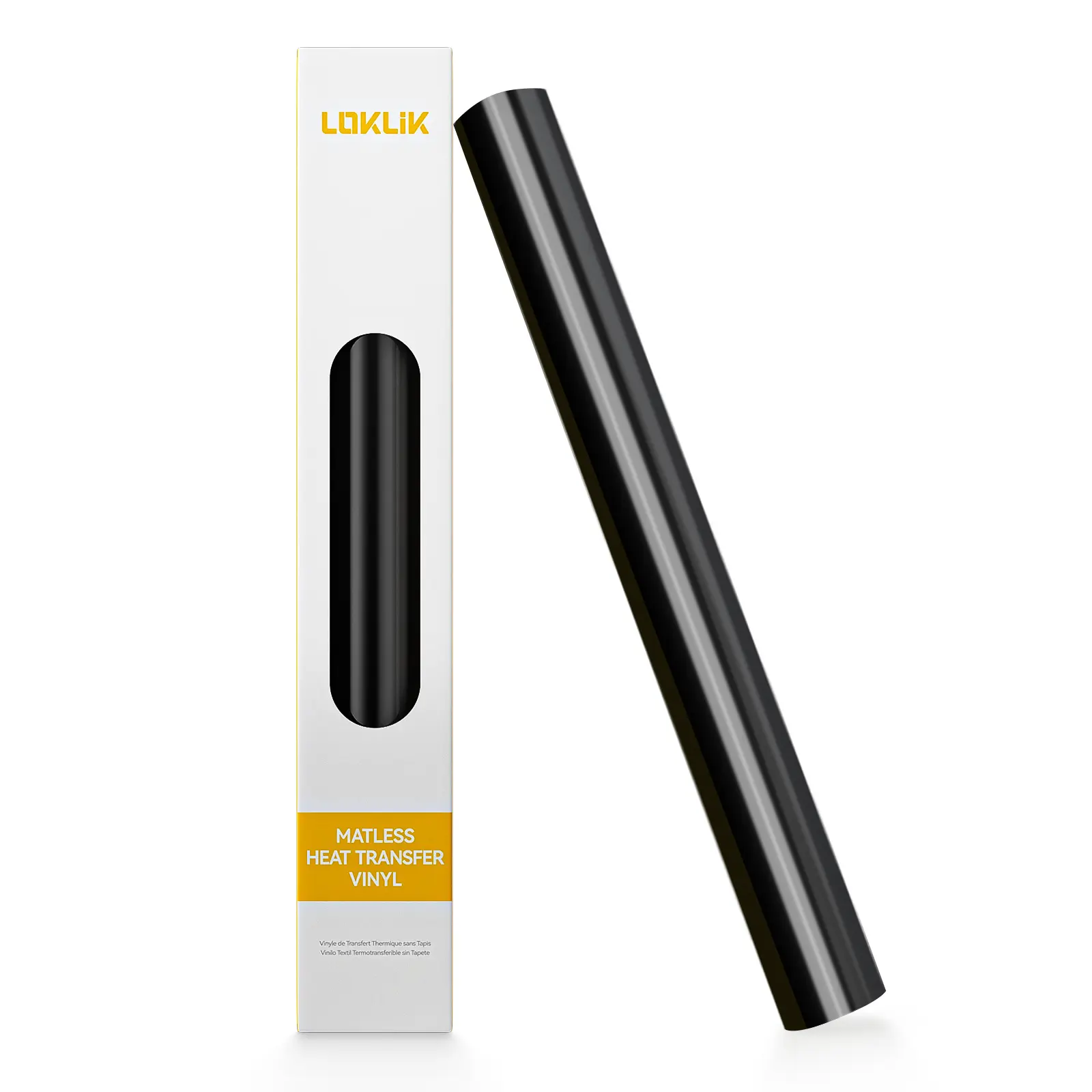 LOKLiK Matless Heat Transfer Vinyl – Glossy Black – 33 x 150 cm
