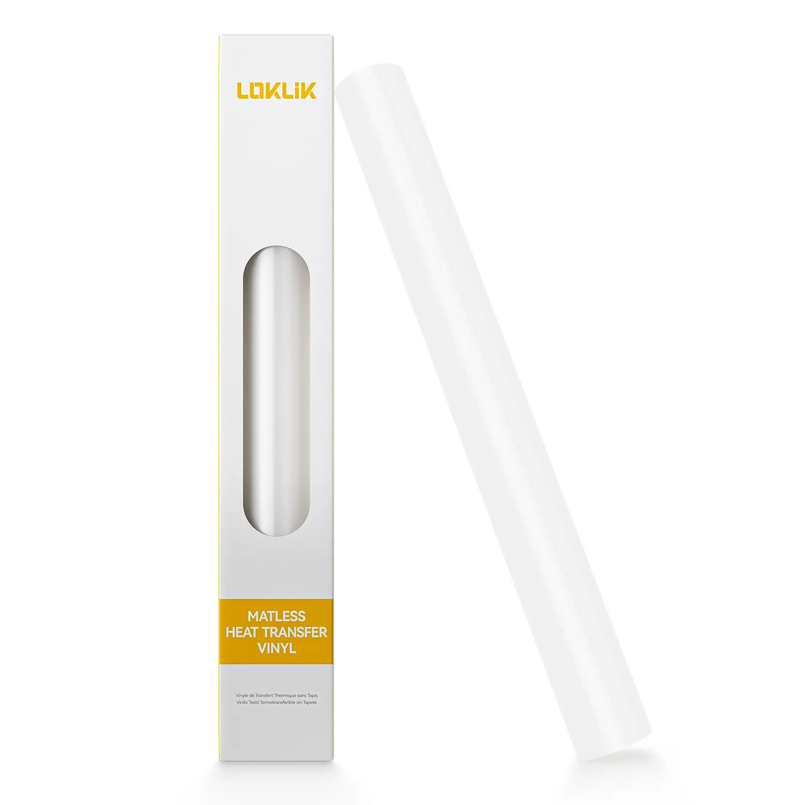 LOKLiK Matless Heat Transfer Vinyl – Glossy White – 33 x 150 cm