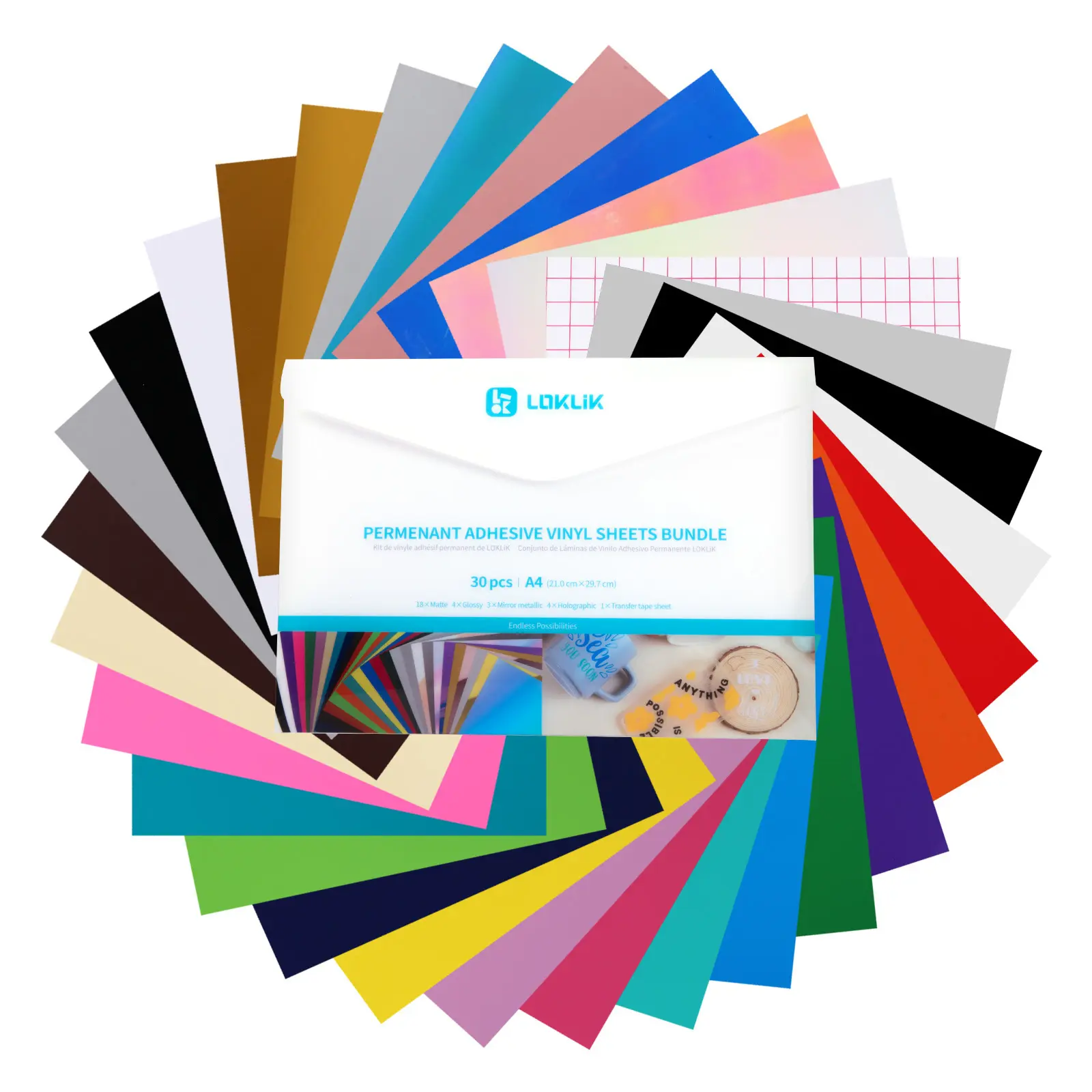 LOKLiK Permanent vinyl material bundle (A4)